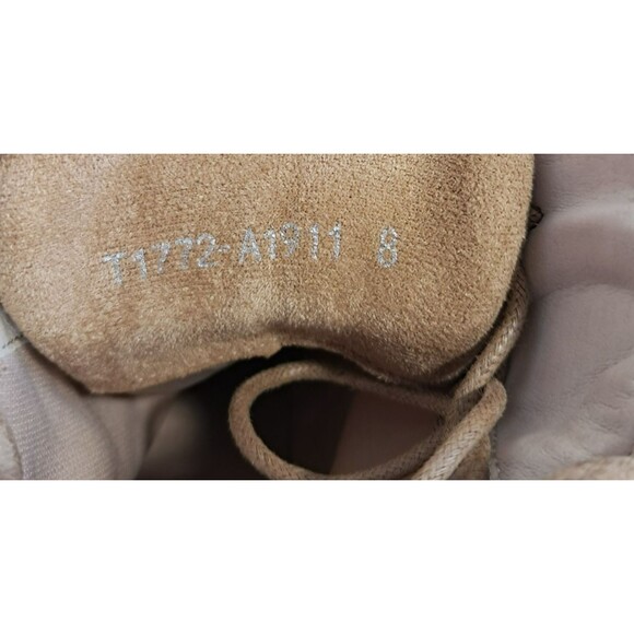 Vivianly Women's Suede Patent Leather Chunky Combat Boots Tactical Tan SIze 8 - Picture 10 of 13